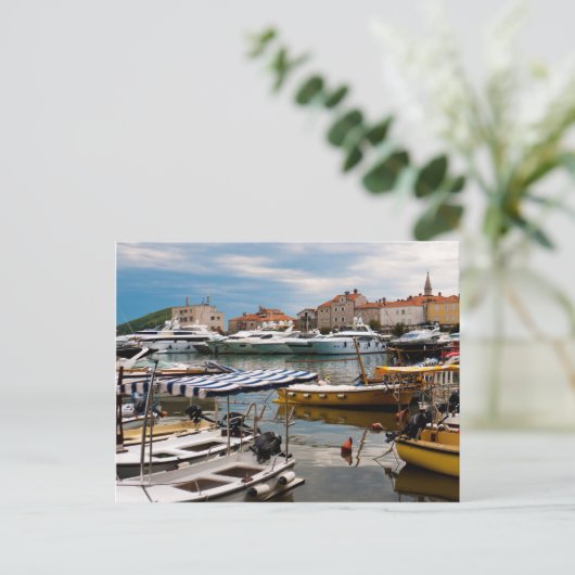 Budva Marina Postkarte (Stehend Vorderseite)