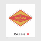 Budva Montenegro Vintag Aufkleber (Blatt)
