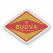 Budva Montenegro Vintag Aufkleber (Vorderseite)