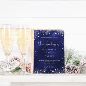Budvy Blue Silver Glitzer Hochzeit Einladung