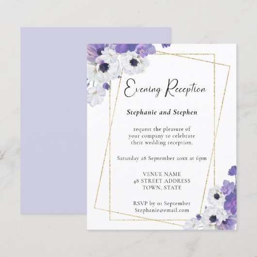 Budweiser Lila Hochzeitsempfang (Vorne/Hinten)