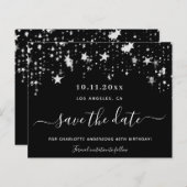 Budweiser Silberstars Geburtstag Save the Date (Vorne/Hinten)