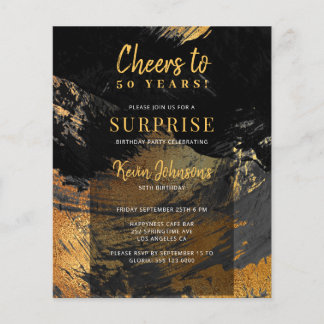 Budweises schwarzes Gold 50. Geburtstagsfeier Flyer