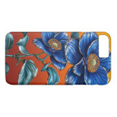 Bue Blume Case-Mate iPhone Hülle (Rückseite (Horizontal))