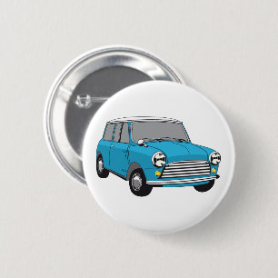 Bue British Oldtimer Mini Cooper Button