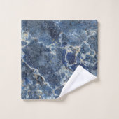 Bue Gray Black Marble & Beige Veins Badhandtuch Set (Waschlappen)