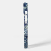 Bue Gray Black Marble & Beige Veins Case-Mate iPhone Hülle (Rückseite / Links)
