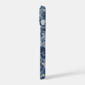Bue Gray Black Marble & Beige Veins iPhone 15 Hülle (Linke Seite)