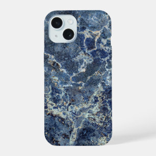 Bue Gray Black Marble & Beige Veins iPhone 15 Hülle