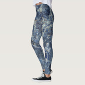 Bue Gray Black Marble & Beige Veins Leggings (Links)