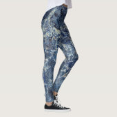 Bue Gray Black Marble & Beige Veins Leggings (Rechts)