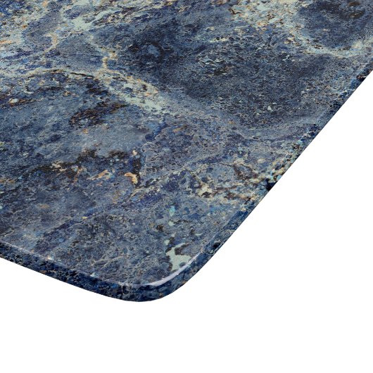Bue Gray Black Marble & Beige Veins Schneidebrett (Ecke)