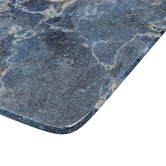 Bue Gray Black Marble & Beige Veins Schneidebrett (Ecke)