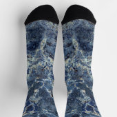 Bue Gray Black Marble & Beige Veins Socken (Oben)
