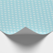 Bue Pastel Holiday Pattern Elegantes Weihnachtsges Geschenkpapier (Ecke)