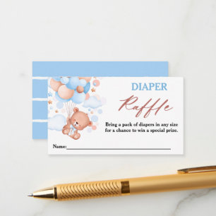 Bue Teddy Bear Diaper Raffel Begleitkarte