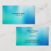 Bue tones blurred background visitenkarte (Vorne/Hinten)