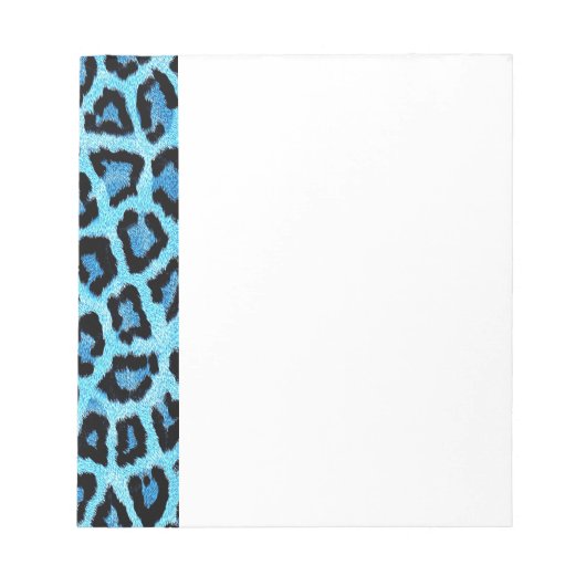 Bue Trendy Leopard Pattern Notizblock (Vorderseite)