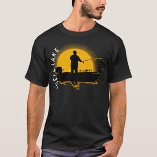 Buell Lake Fischen Michigan Sunrise T-Shirt