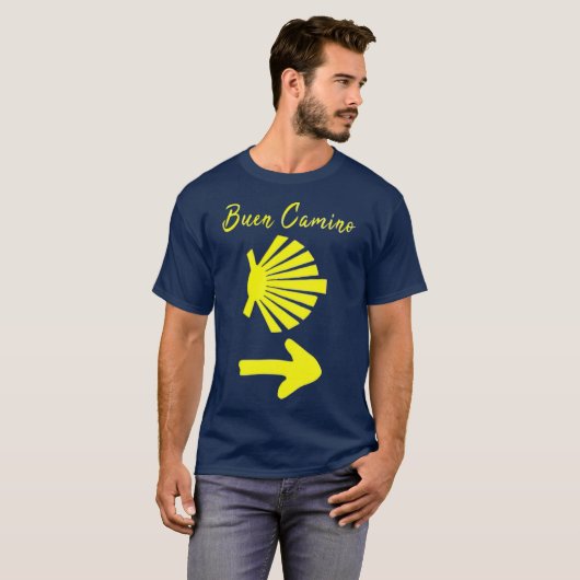 Buen Camino de Santiago de Compostela St James T-Shirt (Vorne ganz)