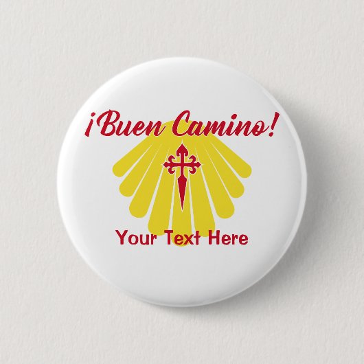 Buen Camino, der Camino de Santiago Button (Vorderseite)