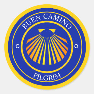 Buen Camino Pilger Runder Aufkleber
