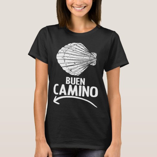 Buen Camino Pilgrimage Camino De Santiago Hiker T-Shirt (Vorderseite)
