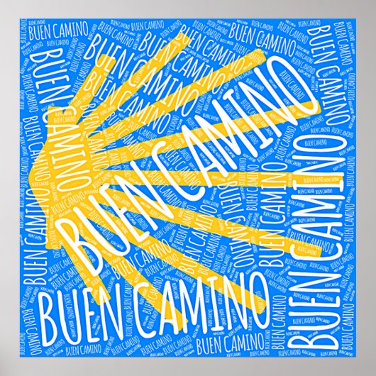 Buen Camino Scallop Muschel Poster (Vorne)