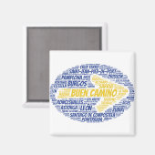 Buen Camino Word Art Magnet (Vorderseite/Rückseite)