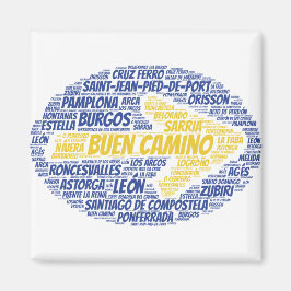 Buen Camino Word Art Magnet