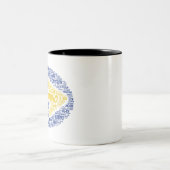Buen Camino Word Art Zweifarbige Tasse (Mittel)