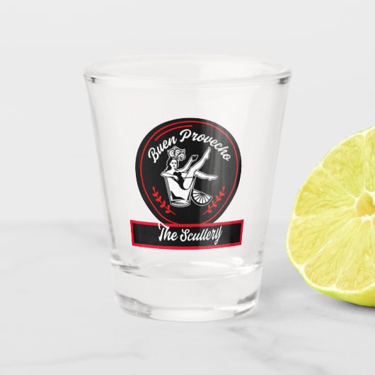 Buen Provecho Shot Glass Schnapsglas (Vorderseite)
