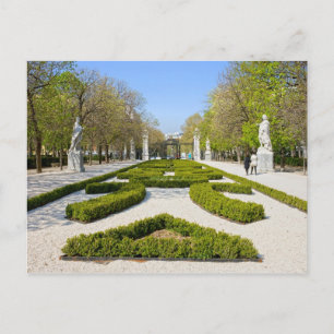 Buen Retiro Park in Madrid Postkarte