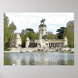 Buen Retiro Park, Madrid City, Spanien Poster