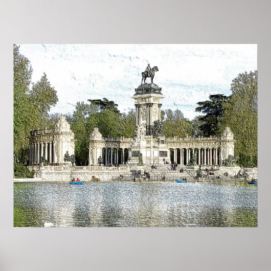 Buen Retiro Park, Madrid City, Spanien Poster (Vorne)