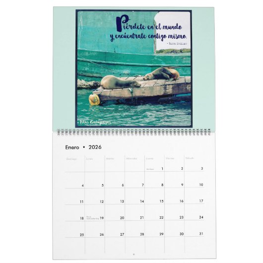 ¡Buen Viaje! Gute Reise Spanischer Kalender (Jan 2026)