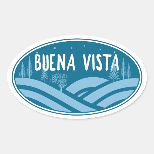 Buena Vista Colorado Außenbereich Ovaler Aufkleber (Vorderseite)