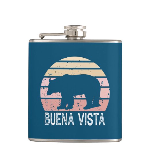 Buena Vista Colorado Retro Bär Flachmann (Vorderseite)
