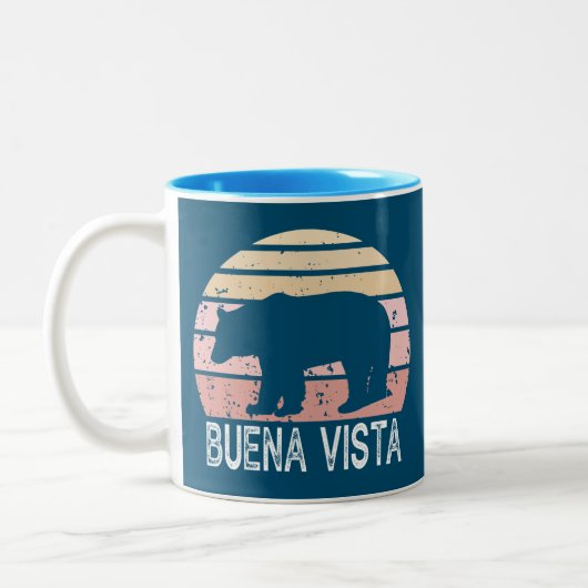 Buena Vista Colorado Retro Bär Zweifarbige Tasse (Links)