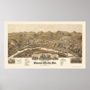 Buena Vista, VA Panorama Karte - 1891 Poster