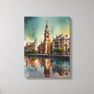 Buenos Aires Aquaremalkunst Leinwanddruck