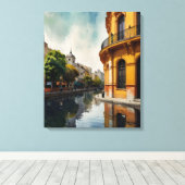 Buenos Aires Aquaremalkunst Leinwanddruck (Insitu (Holzboden))