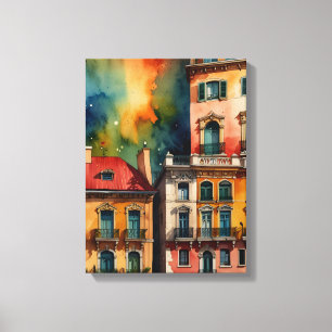 Buenos Aires Aquaremalkunst Leinwanddruck