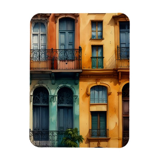 Buenos Aires Aquaremalkunst Magnet (Vertikal)