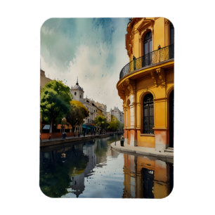 Buenos Aires Aquaremalkunst Magnet