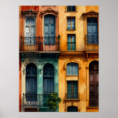 Buenos Aires Aquaremalkunst Poster (Vorne)