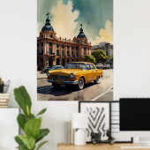 Buenos Aires Aquaremalkunst Poster (Heimbüro)