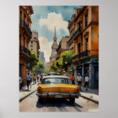 Buenos Aires Aquaremalkunst Poster (Vorne)