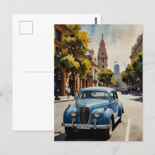 Buenos Aires Aquaremalkunst Postkarte