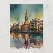 Buenos Aires Aquaremalkunst Postkarte (Vorderseite)